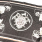 HERMES Monogram Shawl All-over print stole/shawl scarf with fringe shawl cotton / silk Brown Used