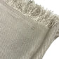 LOUIS VUITTON Monogram Shawl All-over print stole/shawl scarf with fringe shawl silk / wool Beige Used