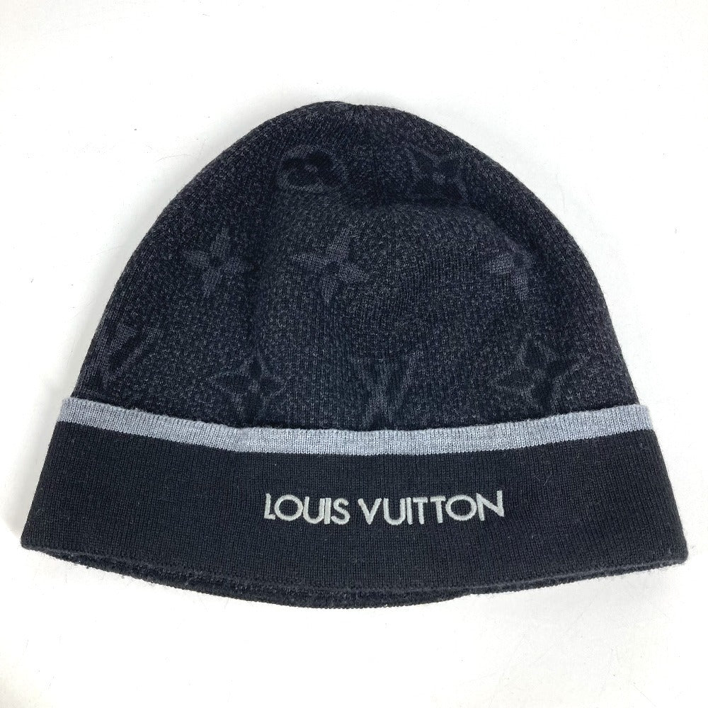 LOUIS VUITTON M73469 Beanie My Monogram Eclipse beanie hat knit hat knit cap Knit hat wool Black Used