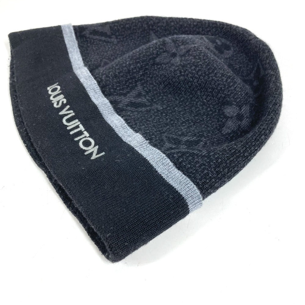 LOUIS VUITTON M73469 Beanie My Monogram Eclipse beanie hat knit hat knit cap Knit hat wool Black Used
