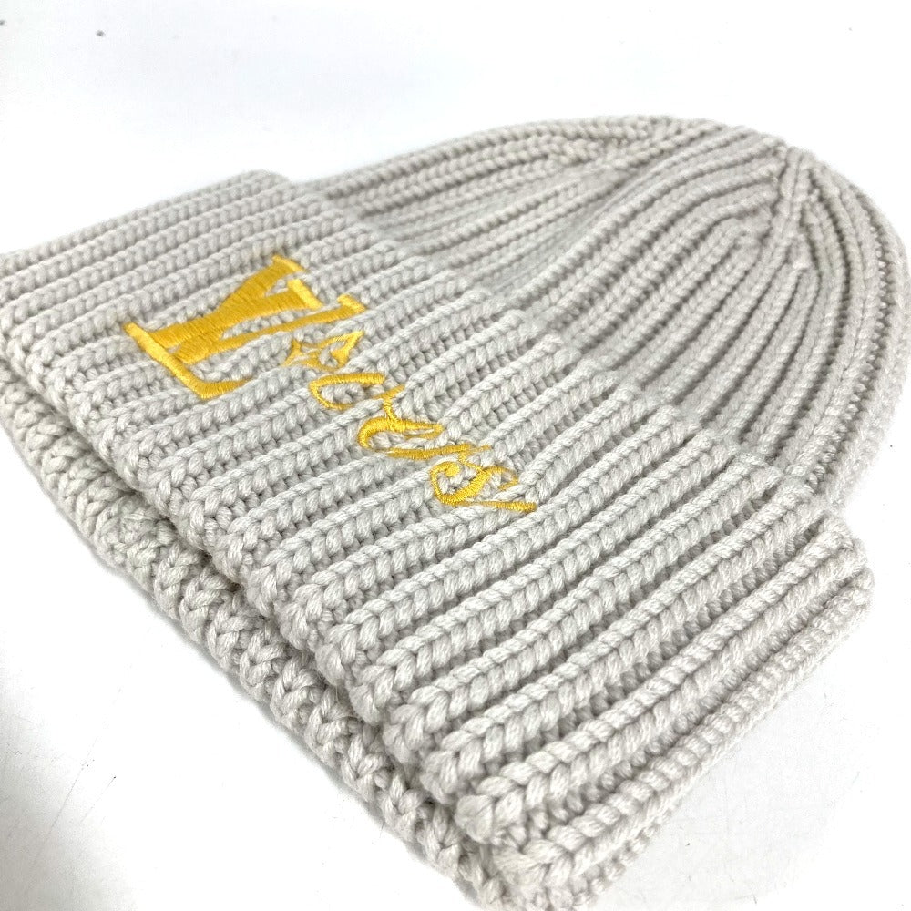 LOUIS VUITTON M7817A Beanie LV Birds LV Logo beanie hat knit hat knit cap Knit hat wool Light gray based Used