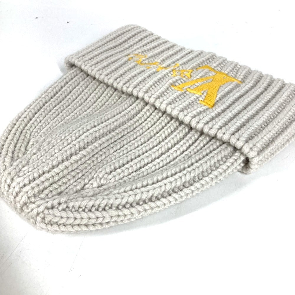 LOUIS VUITTON M7817A Beanie LV Birds LV Logo beanie hat knit hat knit cap Knit hat wool Light gray based Used