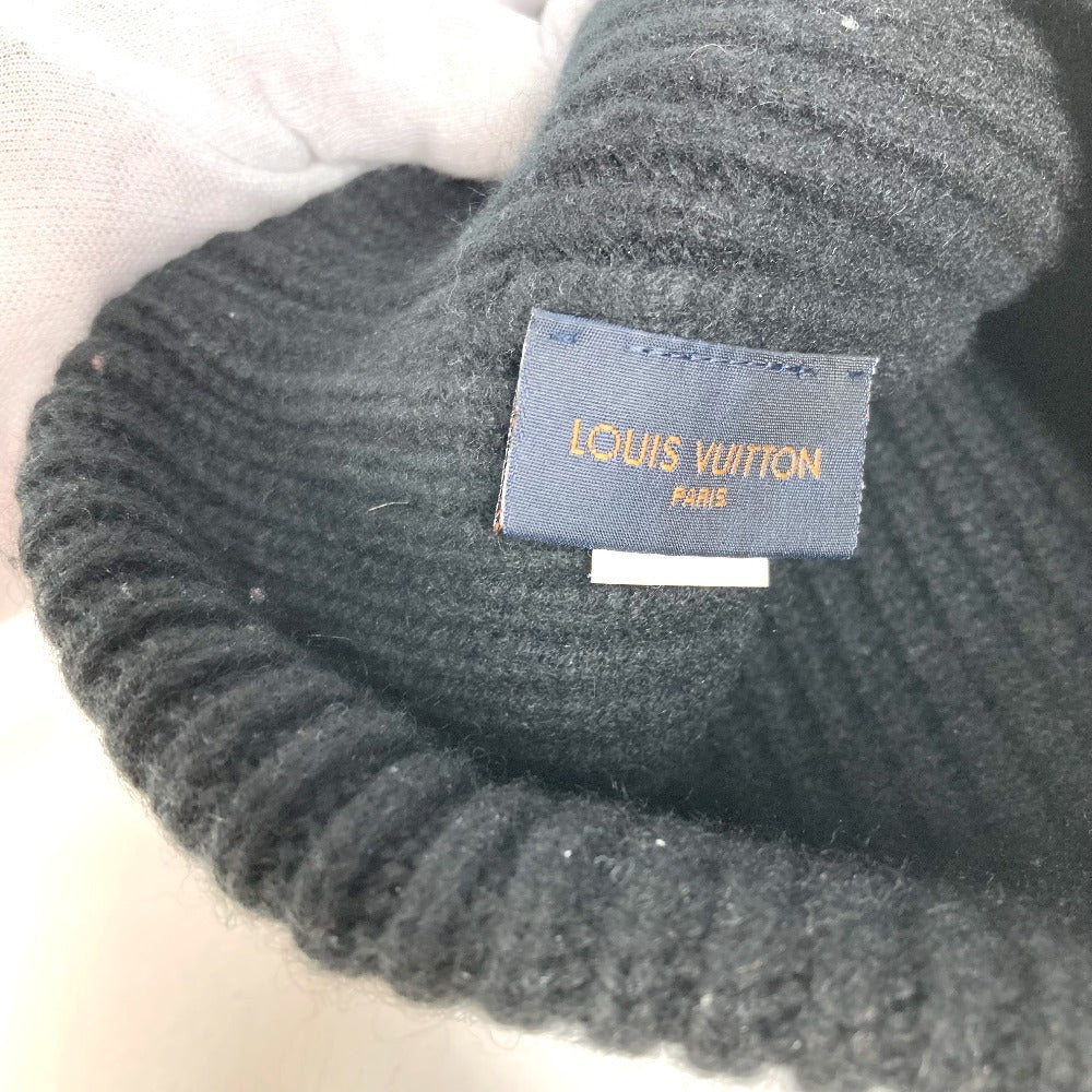 LOUIS VUITTON M76591 Bonnet LV Ahead beanie hat knit hat knit cap Knit hat Cashmere Black Used