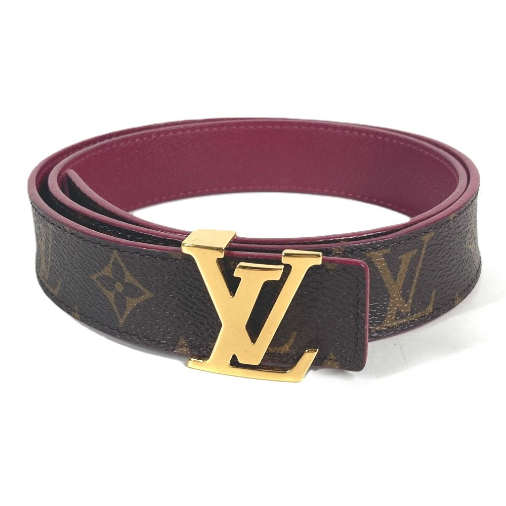 LOUIS VUITTON M0072W Monogram CeintureLV Initial 30mm Accessories LV Buckle belt MonogramCanvas Brown/Wine red Based Used