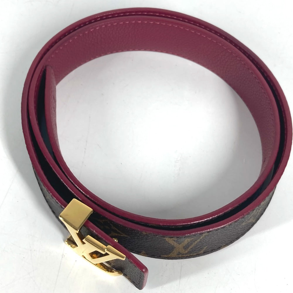 LOUIS VUITTON M0072W Monogram CeintureLV Initial 30mm Accessories LV Buckle belt MonogramCanvas Brown/Wine red Based Used