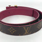 LOUIS VUITTON M0072W Monogram CeintureLV Initial 30mm Accessories LV Buckle belt MonogramCanvas Brown/Wine red Based Used