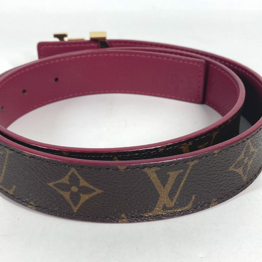 LOUIS VUITTON M0072W Monogram CeintureLV Initial 30mm Accessories LV Buckle belt MonogramCanvas Brown/Wine red Based Used