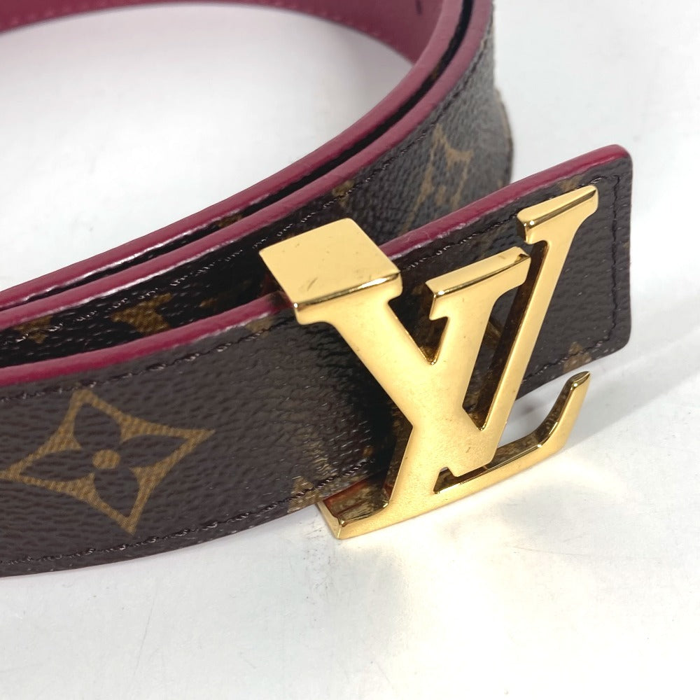 LOUIS VUITTON M0072W Monogram CeintureLV Initial 30mm Accessories LV Buckle belt MonogramCanvas Brown/Wine red Based Used