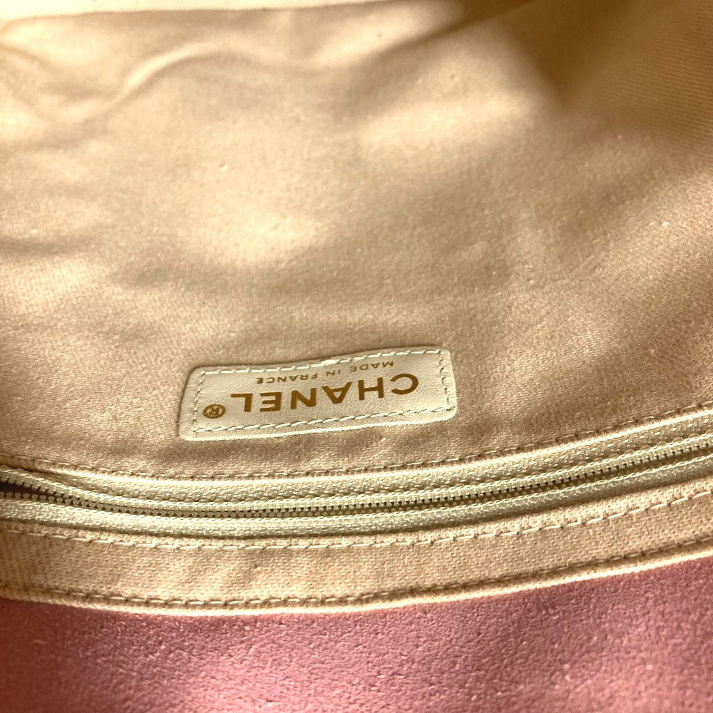 CHANEL CC logo CC Mark Camellia Tote Bag Shoulder Tote Shoulder Bag suede / Leather pink Used