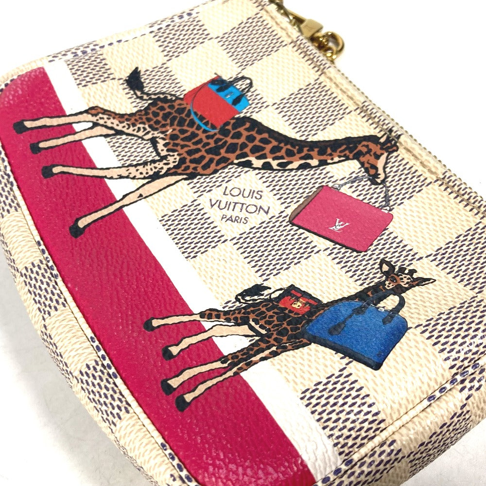 LOUIS VUITTON N62200  ダミエアズール キリン ミニ・ポシェット・アクセソワール カバン アクセサリーポーチ ハンドバッグ ショルダーバッグ ダミエアズールキャンバス レディース ホワイト - brandshop-reference