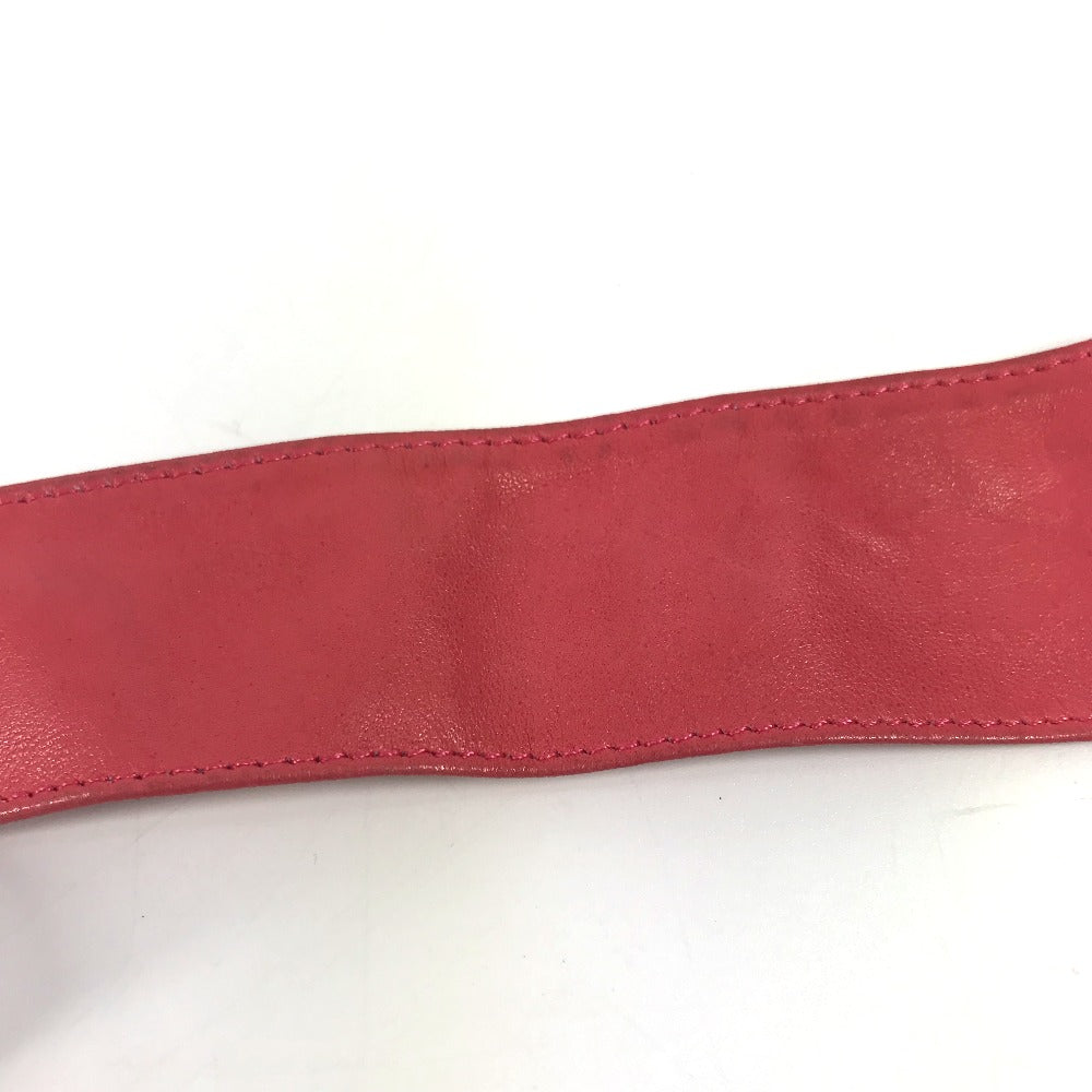 Vintage CHANEL Coin Chain Belt, Ribbon Pants Belt, Leather, Women's, Pink