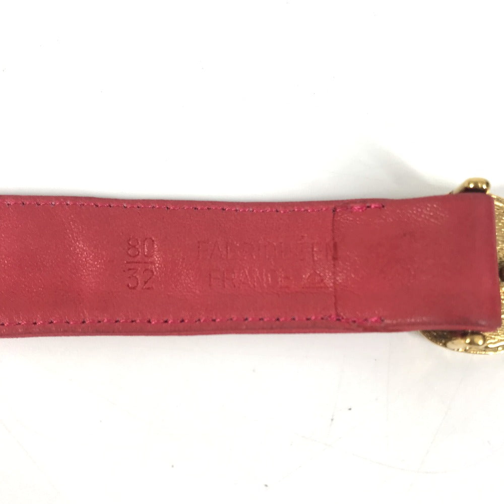 Vintage CHANEL Coin Chain Belt, Ribbon Pants Belt, Leather, Women's, Pink