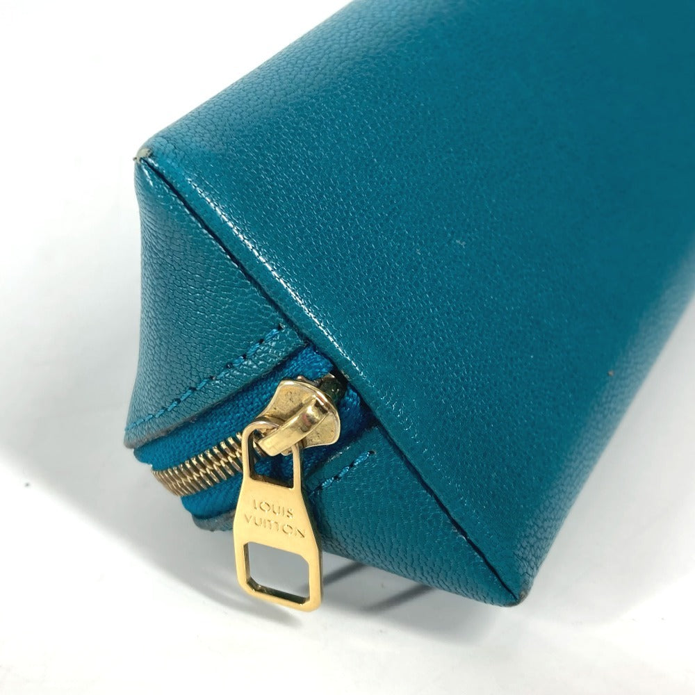 LOUIS VUITTON ノマド トゥルースエリザベット 筆箱 ステーショナリー ポーチ ペンケース ノマドレザー ユニセックス ピーコックブルー ブルー - brandshop-reference