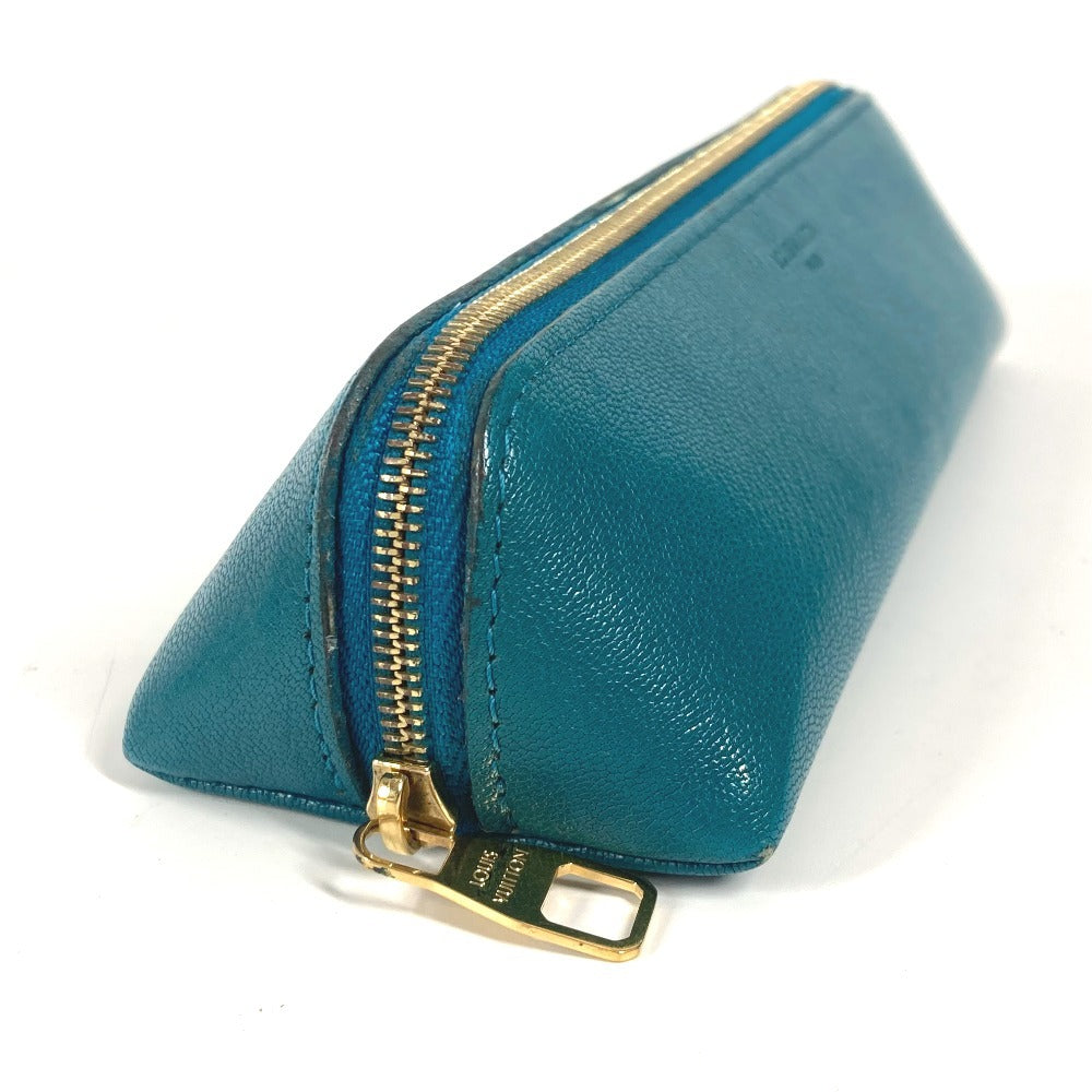 LOUIS VUITTON ノマド トゥルースエリザベット 筆箱 ステーショナリー ポーチ ペンケース ノマドレザー ユニセックス ピーコックブルー ブルー - brandshop-reference