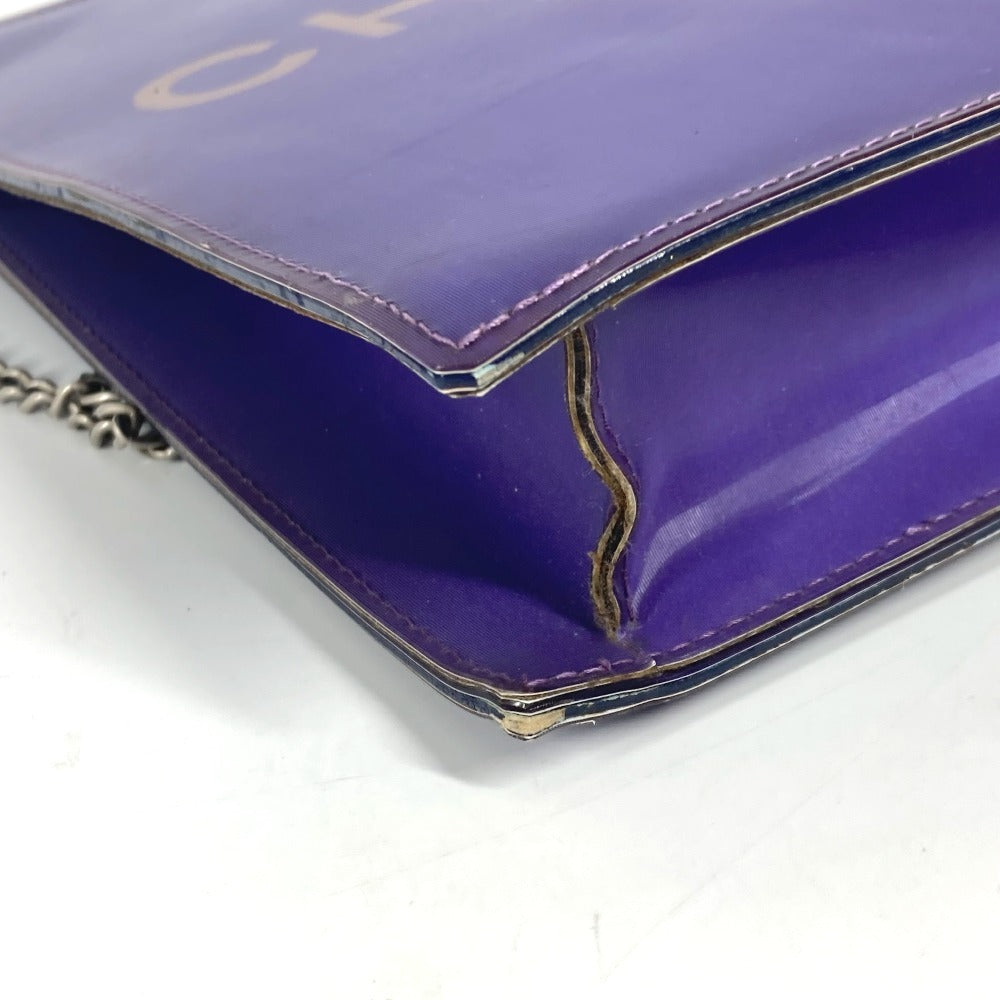 CHANEL ホログラム CC ココマーク Wチェーンバッグ カバン 肩掛け  ショルダーバッグ PVC/レザー レディース パープル - brandshop-reference