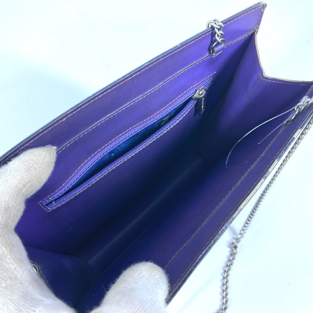 CHANEL ホログラム CC ココマーク Wチェーンバッグ カバン 肩掛け  ショルダーバッグ PVC/レザー レディース パープル - brandshop-reference