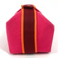 HERMES Bride Black PM Pouch, Vanity Bag, Canvas Handbag, Women's, Pink
