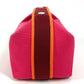 HERMES Bride Black PM Pouch, Vanity Bag, Canvas Handbag, Women's, Pink