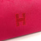 HERMES Bride Black PM Pouch, Vanity Bag, Canvas Handbag, Women's, Pink