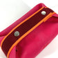 HERMES Bride Black PM Pouch, Vanity Bag, Canvas Handbag, Women's, Pink