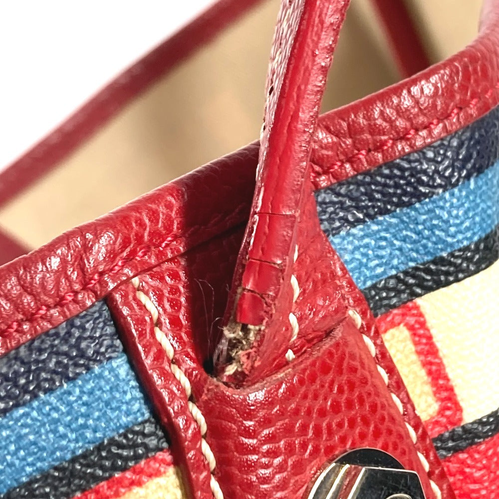 CHANEL セントラルステーション 肩掛け ショルダーバッグ カバン トートバッグ PVC/レザー レディース レッド