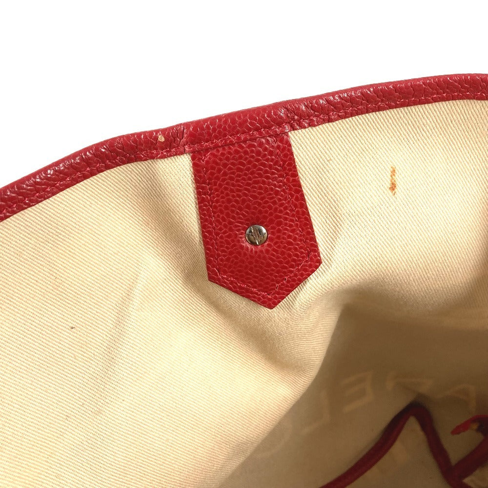 CHANEL セントラルステーション 肩掛け ショルダーバッグ カバン トートバッグ PVC/レザー レディース レッド