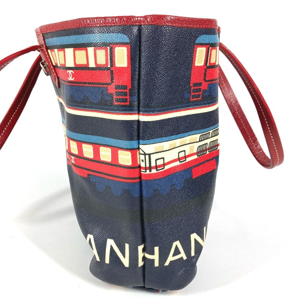 CHANEL セントラルステーション 肩掛け ショルダーバッグ カバン トートバッグ PVC/レザー レディース レッド