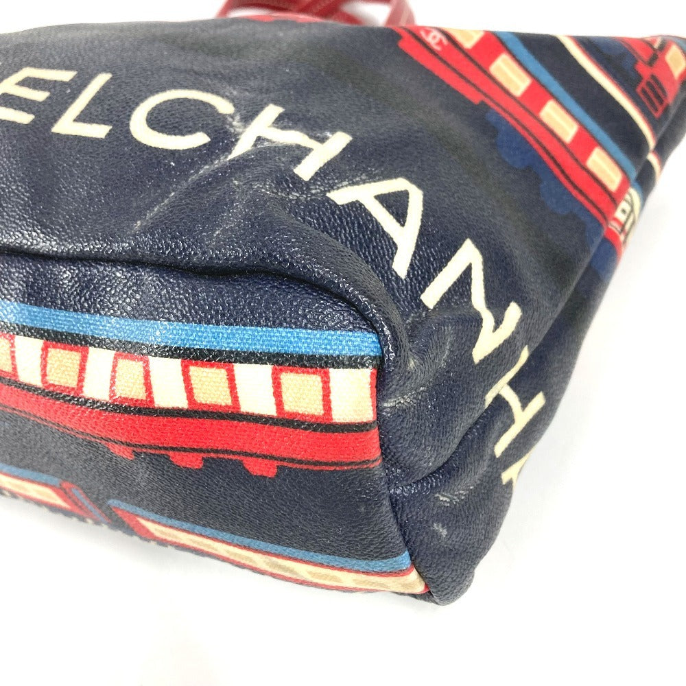 CHANEL セントラルステーション 肩掛け ショルダーバッグ カバン トートバッグ PVC/レザー レディース レッド