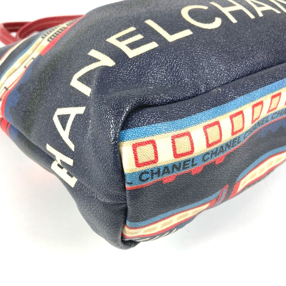 CHANEL セントラルステーション 肩掛け ショルダーバッグ カバン トートバッグ PVC/レザー レディース レッド