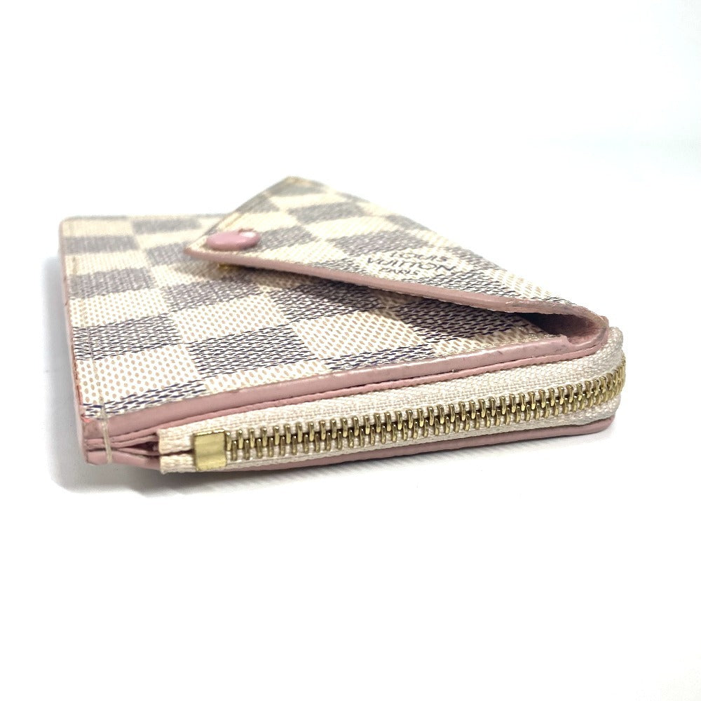 LOUIS VUITTON N60498 Damier Azur Porto Carte Rectove Card Case Business Card Holder Pass Case Wallet Fragment Case Coin Case Damier Azur Canvas Unisex Pink