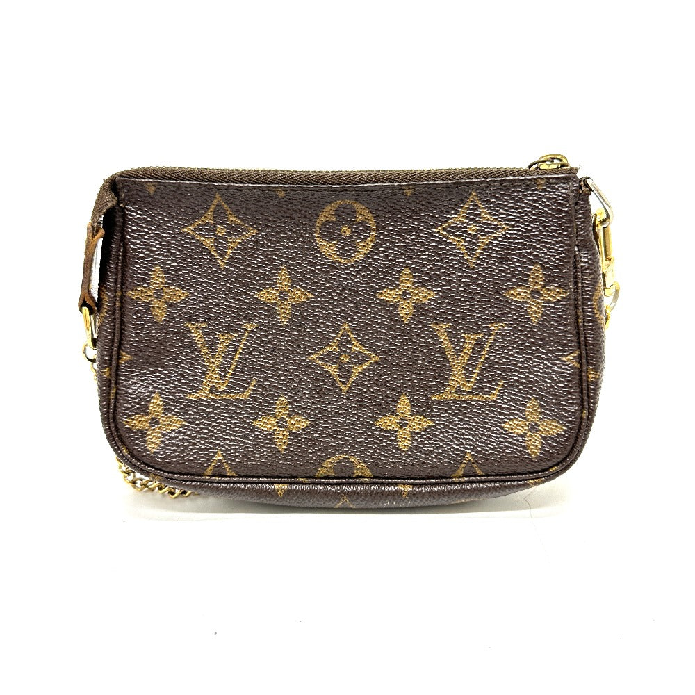 LOUIS VUITTON M58009 モノグラム ミニポシェットアクセソワール ポシェット カバン ポーチ チェーン アクセサリーポーチ ハンドバッグ モノグラムキャンバス レディース ブラウン - brandshop-reference