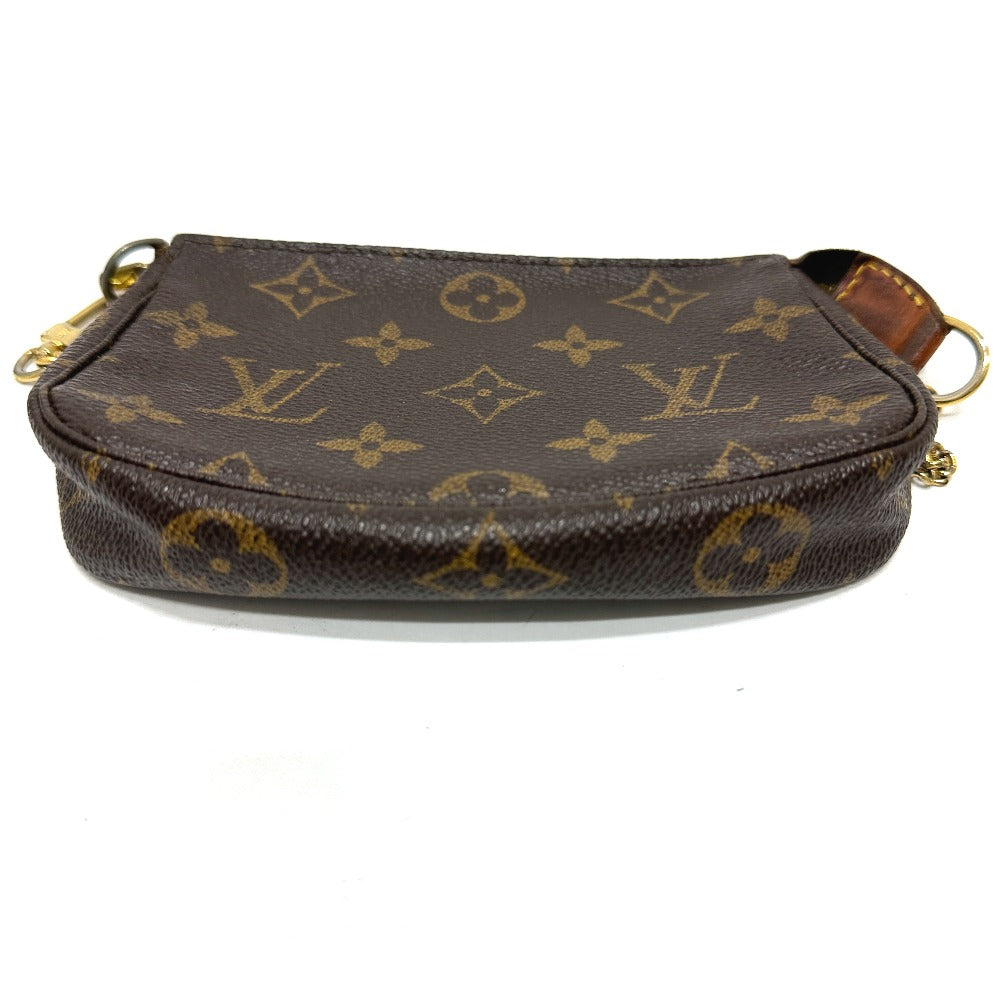 LOUIS VUITTON M58009 モノグラム ミニポシェットアクセソワール ポシェット カバン ポーチ チェーン アクセサリーポーチ ハンドバッグ モノグラムキャンバス レディース ブラウン - brandshop-reference