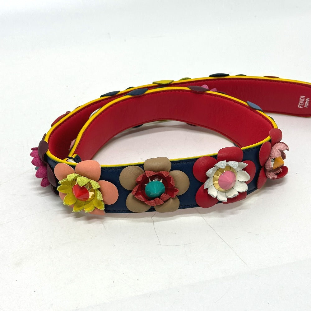 FENDI フラワー 花 ストラップユー ショルダーストラップ ストラップ ショルダー ショルダーストラップ レザー レディース マルチカラー - brandshop-reference