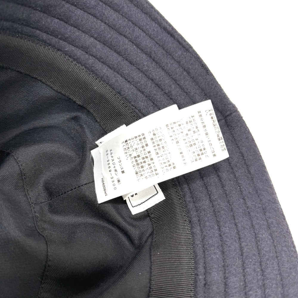 HERMES  H242084N ハット 《フレッド・Hカット》 ウールジャージー 帽子 バケットハット ハット ウール メンズ ネイビー - brandshop-reference