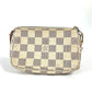 LOUIS VUITTON N58010 ダミエアズール ミニポシェットアクセソワール ポシェット カバン ポーチ チェーン アクセサリーポーチ ハンドバッグ ダミエアズールキャンバス レディース ホワイト - brandshop-reference