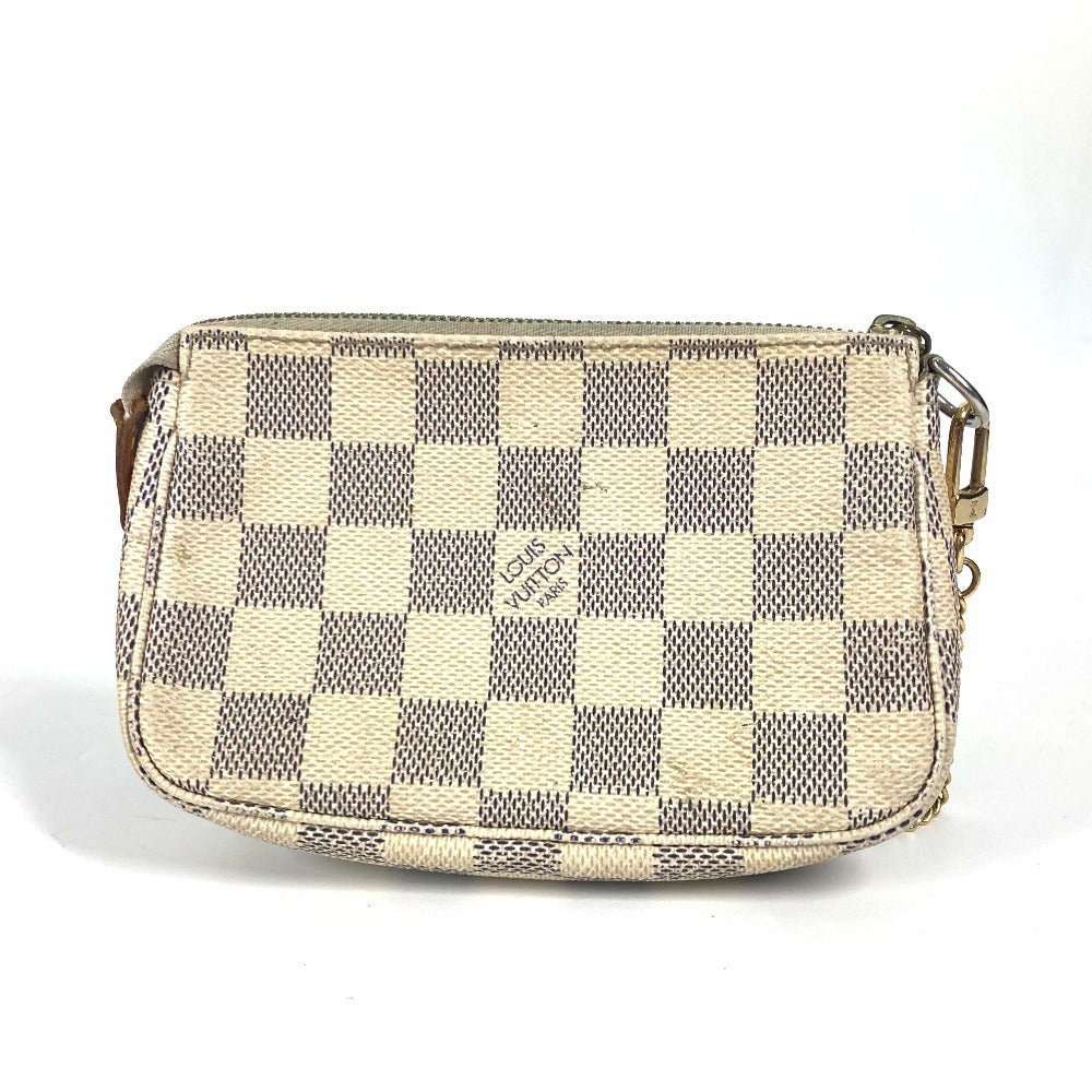 LOUIS VUITTON N58010 ダミエアズール ミニポシェットアクセソワール ポシェット カバン ポーチ チェーン アクセサリーポーチ ハンドバッグ ダミエアズールキャンバス レディース ホワイト - brandshop-reference