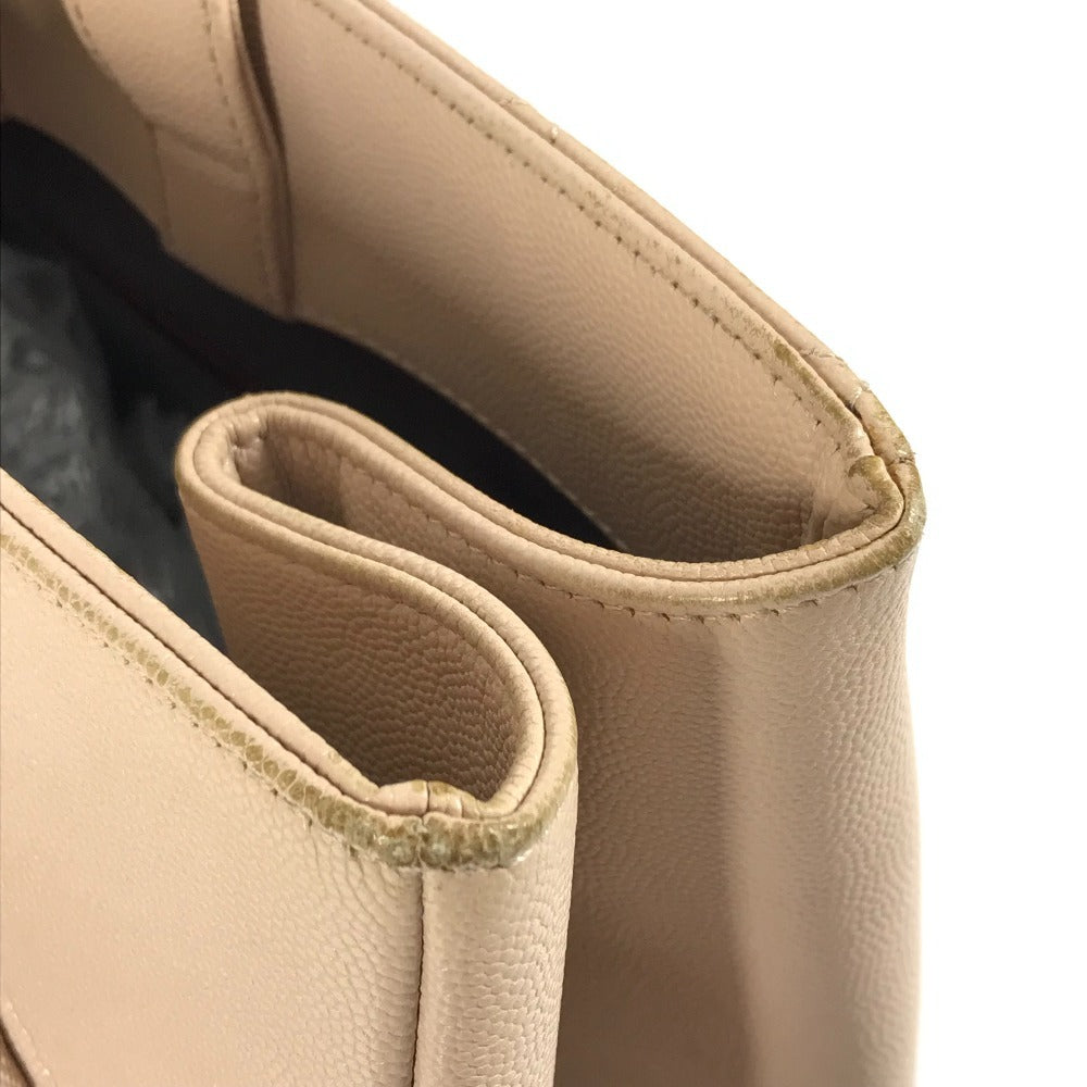 CHANEL CC ココマーク ビジネス アフィニティ ショッピング カバン トートバッグ 肩掛け ショルダーバッグ キャビアスキン レディース ベージュ - brandshop-reference