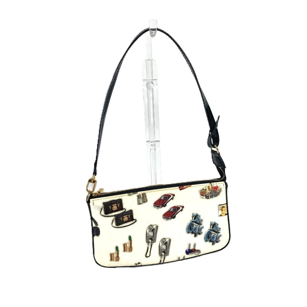 LOUIS VUITTON M90928 ヴェルニ スティッカー ポシェット アクセソワール ハンドバッグ 肩掛け カバン アクセサリーポーチ ショルダーバッグ パテントレザー レディース ホワイト - brandshop-reference