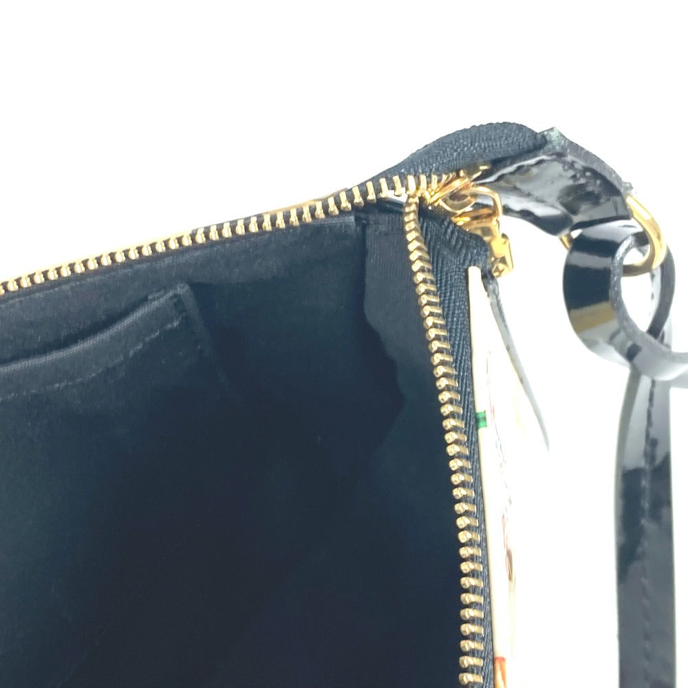 LOUIS VUITTON M90928 ヴェルニ スティッカー ポシェット アクセソワール ハンドバッグ 肩掛け カバン アクセサリーポーチ ショルダーバッグ パテントレザー レディース ホワイト - brandshop-reference