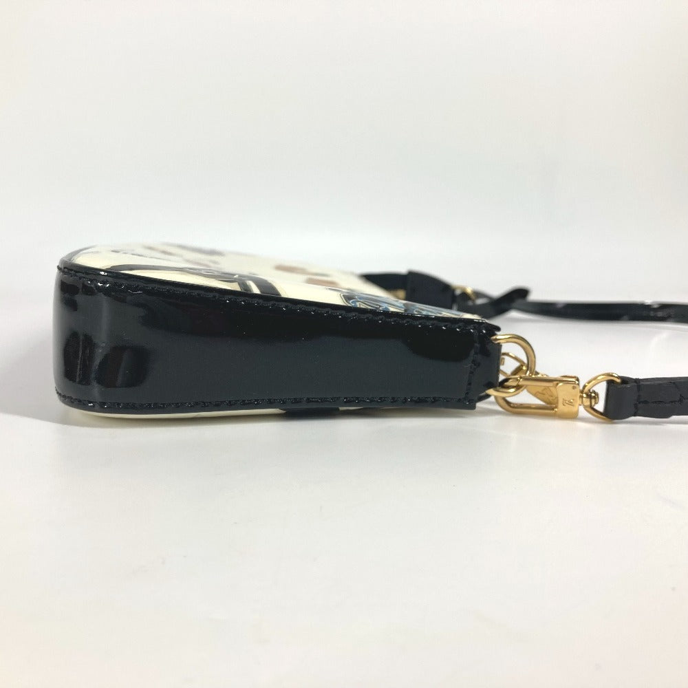 LOUIS VUITTON M90928 ヴェルニ スティッカー ポシェット アクセソワール ハンドバッグ 肩掛け カバン アクセサリーポーチ ショルダーバッグ パテントレザー レディース ホワイト - brandshop-reference