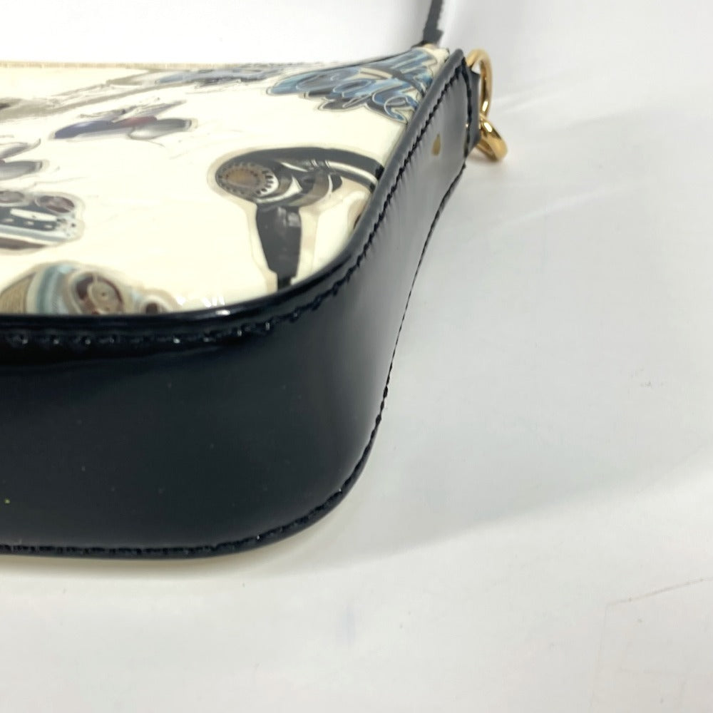 LOUIS VUITTON M90928 ヴェルニ スティッカー ポシェット アクセソワール ハンドバッグ 肩掛け カバン アクセサリーポーチ ショルダーバッグ パテントレザー レディース ホワイト - brandshop-reference