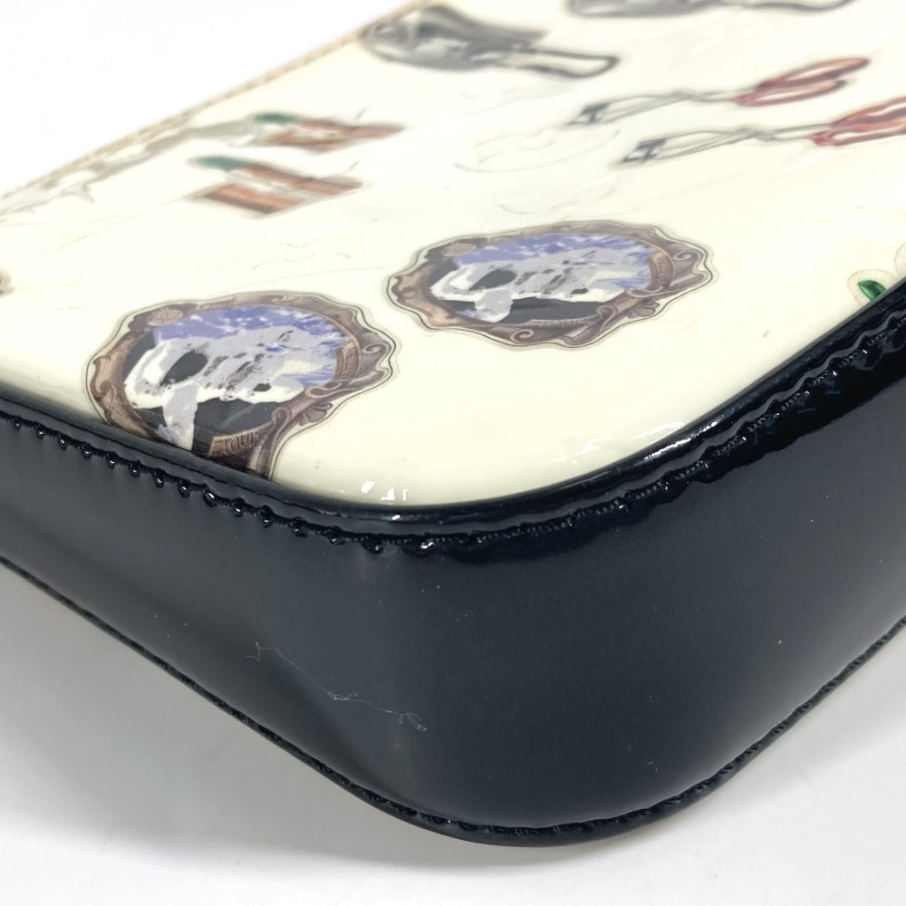 LOUIS VUITTON M90928 ヴェルニ スティッカー ポシェット アクセソワール ハンドバッグ 肩掛け カバン アクセサリーポーチ ショルダーバッグ パテントレザー レディース ホワイト - brandshop-reference