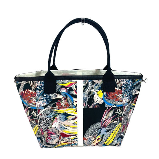 HERMES petit h プティアッシュ 総柄 カバン ショルダーバッグ 肩掛け ハンドバッグ トートバッグ キャンバス ユニセックス ブラック - brandshop-reference