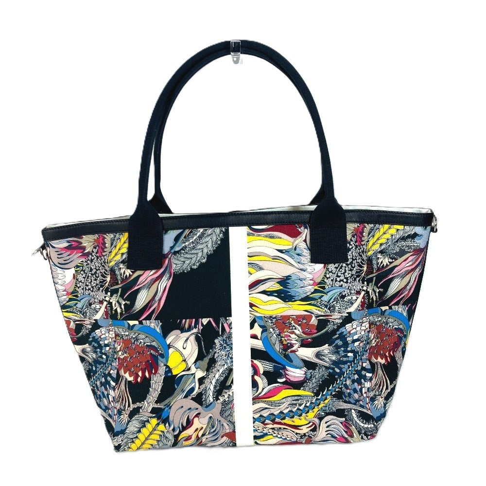 HERMES petit h プティアッシュ 総柄 カバン ショルダーバッグ 肩掛け ハンドバッグ トートバッグ キャンバス ユニセックス ブラック - brandshop-reference