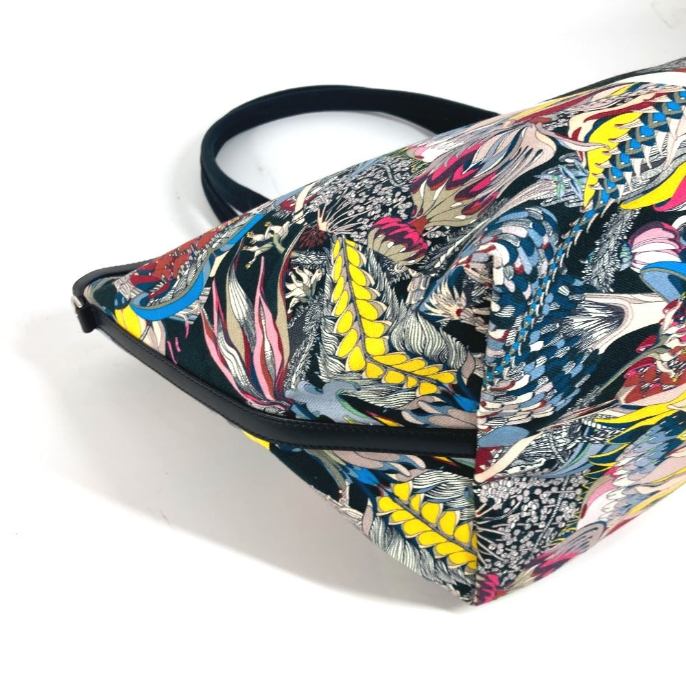 HERMES petit h プティアッシュ 総柄 カバン ショルダーバッグ 肩掛け ハンドバッグ トートバッグ キャンバス ユニセックス ブラック - brandshop-reference