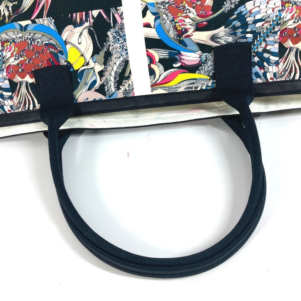 HERMES petit h プティアッシュ 総柄 カバン ショルダーバッグ 肩掛け ハンドバッグ トートバッグ キャンバス ユニセックス ブラック - brandshop-reference