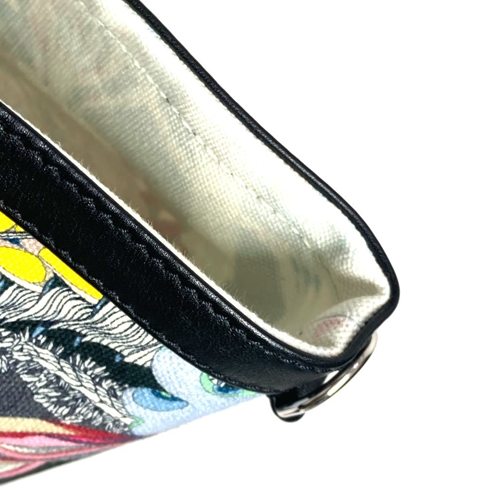 HERMES petit h プティアッシュ 総柄 カバン ショルダーバッグ 肩掛け ハンドバッグ トートバッグ キャンバス ユニセックス ブラック - brandshop-reference