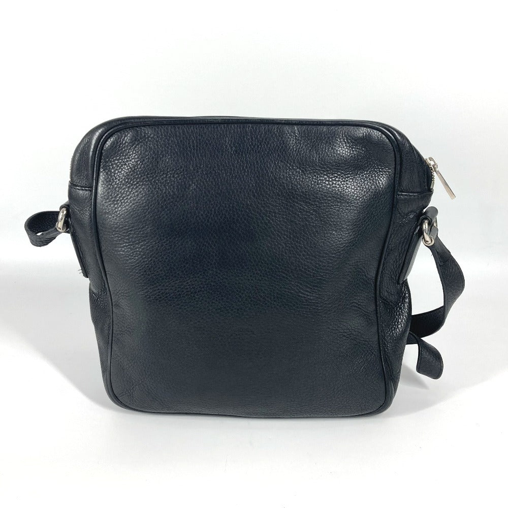 GUCCI 337084 ロゴ インターロッキングG カバン ポーチ ポシェット 斜め掛け ショルダーバッグ レザー ユニセックス ブラック - brandshop-reference