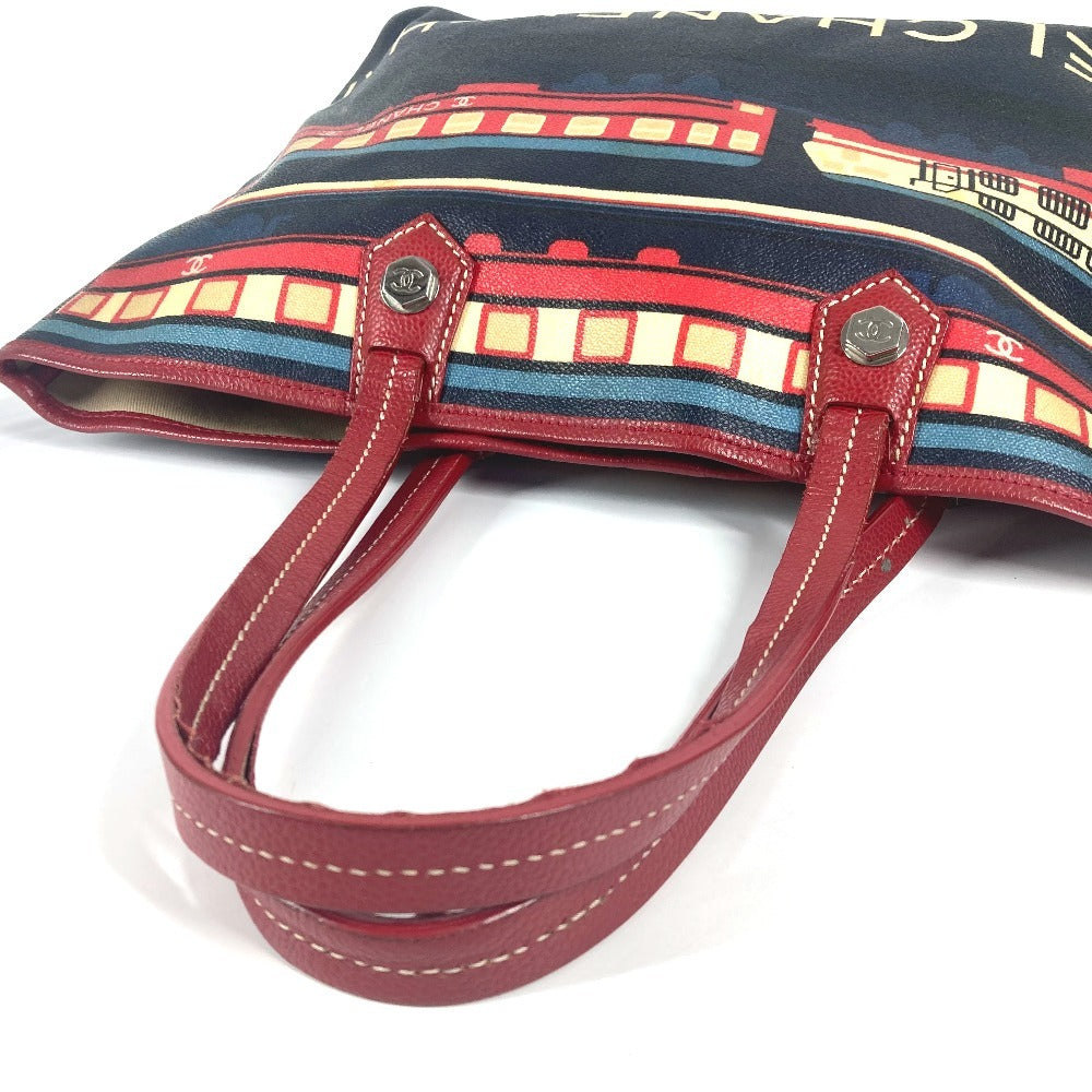 CHANEL セントラルステーション 肩掛け ショルダーバッグ カバン トートバッグ PVC/レザー レディース レッド - brandshop-reference