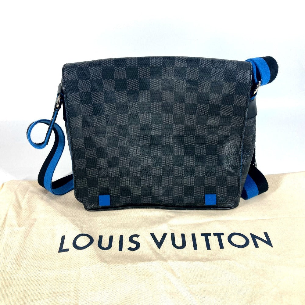 LOUIS VUITTON N42420 ダミエグラフィット ディストリクトPM メッセンジャーバッグ 斜め掛け カバン ショルダーバッグ ダミエグラフィットキャンバス ユニセックス ブラック - brandshop-reference